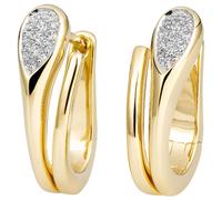 Creolen 585 Gold Gelbgold 26 Diamanten Brillanten Ohrringe