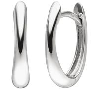 Creolen 750 Gold Weißgold oval