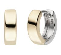 Creolen 925 Silber bicolor vergoldet Ohrringe