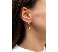 Cai Creolen 925/- Sterling Silber Zirkonia Zirkonia 2,5Cm Glänzend