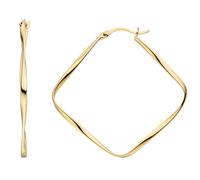 Jobo Damen Creolen 925 Sterling Silber gold vergoldet Ohrringe