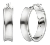 JOBO Creolen 925 Sterling Silber matt 20 mm Ohrringe Silbercreolen