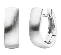 Creolen 925 Sterling Silber matt oval