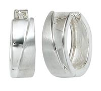 Creolen 925 Sterling Silber mattiert Ohrringe Silberohrringe Silbercreolen