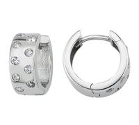 Creolen aus 925 Sterling Silber mit 18 Zirkonia Silberohrringe