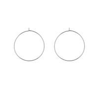 Creolen aus 925 Sterling Silber mit feinem Draht, sehr leicht, hypoallergen für Frauen und Teenager, minimalistische runde Creolen (1,5-3,5 cm) in Geschenkbeutel, 3.0 cm, Sterling Silber, Kein