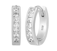 Creolen aus Silber 925 Aimi mit klaren Brilliance Zirconia 16 mm