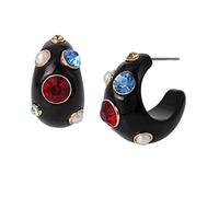 Creolen aus Steinharz, Einheitsgröße, aus Metall, Glas, Kunststoff, ohne Edelstein, Einheitsgröße, Metall, Glas, Kunststoff, Kein edelstein