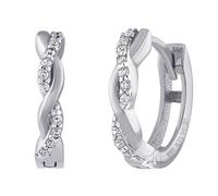 Creolen aus Weißgold Kyra mit Brilliance Zirconia 13 mm