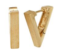 Creolen eckig dreieckig spitz 925 Silber gold vergoldet eismatt Ohrringe