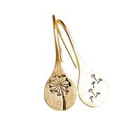 Creolen Für Damen Inspiration goldene Ohrringe Damen Rose for Nature goldener Splitter und Ohrringe Silber Set (Gold, One Size)