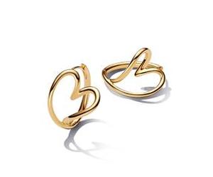 Creolen für Damen mit Herzen, IP Gold, Essence