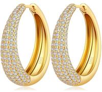 Creolen Gold Groß Damen Ohrringe Creolen Gold Creole Groß Silber 925 20mm Hängende Ohrringe Vergoldet