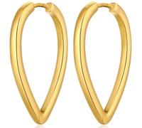 Creolen Gold Groß Damen Ohrringe Creolen Gold Herz Creole Silber Vergoldet