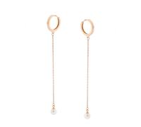 Creolen Ketten-Ohrhänger aus 585 Rotgold mit Perlen Golders