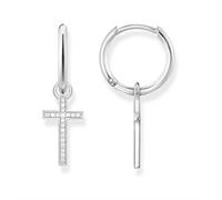 Creolen Kreuz aus 925er Silber Zirkonia