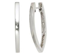 Creolen oval 925 Sterling Silber Ohrringe Silberohrringe Silbercreolen