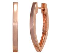 Jobo Damen Creolen oval spitz 925 Sterling Silber rotgold vergoldet Ohrringe Silbercreolen