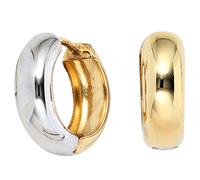 Creolen rund 333 Gold Gelbgold bicolor Ohrringe Goldohrringe Goldcreolen