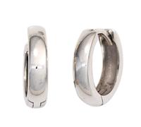 Creolen rund 375 Gold Weißgold Ohrringe Weißgoldohrringe Weißgoldcreolen