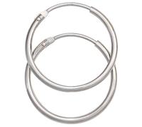 Creolen rund 585 Gold Weißgold Ohrringe Weißgoldohrringe Weißgoldcreolen