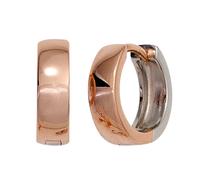 Creolen rund 925 Sterling Silber bicolor vergoldet Ohrringe