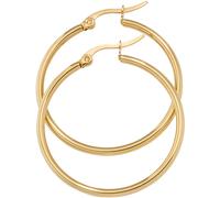 Creolen rund Edelstahl gold vergoldet Ohrringe