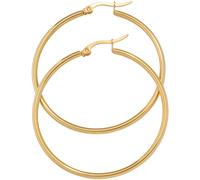 Creolen rund Edelstahl gold vergoldet Ohrringe