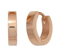 Creolen rund Edelstahl rotgold farben beschichtet Ohrringe Edelstahlcreolen