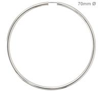 Creolen rund groß 925 Sterling Silber Ohrringe Durchmesser 70 mm