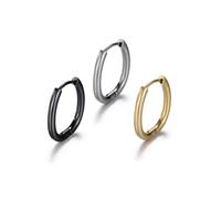 Creolen-Set FIRETTI "Multipack Schmuck Geschenk Ohrschmuck Creolenset", gelb (edelstahlfarben, gelbgoldfarben, schwarz), Ohrringe, Damen, Edelstahl (35289015-0) edelstahlfarben, gelbgoldfarben, schwar