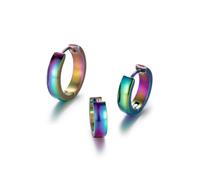 Creolen-Set FIRETTI "Multipack Schmuck Geschenk Ohrschmuck Creolenset Regenbogen", bunt (mehrfarbig), Ohrringe, Damen, Edelstahl (48912267-0) mehrfarbig