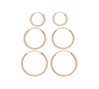 Creolen-Set FIRETTI "Multipack Schmuck Geschenk Silber 925 Ohrschmuck Creolenset", rosa (roségoldfarben), Ohrringe, Damen, Silber 925 (Sterlingsilber) (38926506-0) roségoldfarben