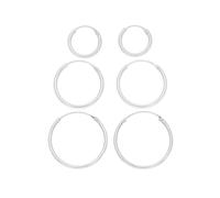 Creolen-Set FIRETTI "Multipack Schmuck Geschenk Silber 925 Ohrschmuck Creolenset", silber (silberfarben), Ohrringe, Damen, Silber 925 (Sterlingsilber) (89096745-0) silberfarben