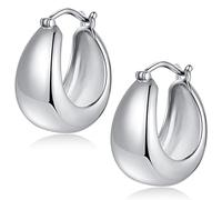 Creolen Silber 925 Herren Damen Ohrringe Silber 925 Creole Herren Kleine Creolen Silber 18mm Kreolen Silber Herren Ohrringe Creolen Damen Creolen Diamant Silber Creolen Ohrringe Weißgold