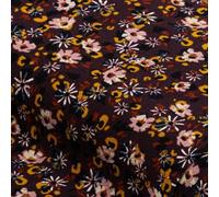 Crêpe "Blümchen", aubergine-color