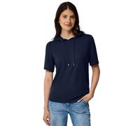 CECIL Damen B323535 Crepe Hoodie-Shirt, Urban Navy Blue, XS
