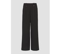 Crêpe-Hose im Relaxed Fit mit Wide Leg 36/32 schwarz 2150081.9999.36_32