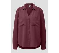 Crêpebluse mit Turn-up-Ärmel 34 rot 2170001.3900.34