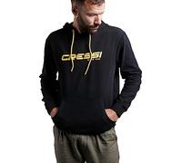 Cressi Hoodie Unisex Black/Yellow XL - Sportliches Sweatshirt Kapuze mit Kordelzug, Schwarz/Gelb, Erwachsene, XL