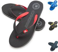 Cressi Leaf Flip Flop - Unisex Flip Flops für Strand und Pool, Schwarz/Rot, 39/40
