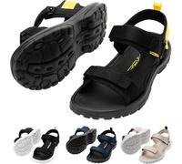 Cressi Pete Sandal Black/Yellow 37 - Unisex Sandale ideal für Sommertage am Strand, entwickelt für Komfort und Zweckmäßigkeit in Wasserumgebungen, Schwarz/Gelb, 37