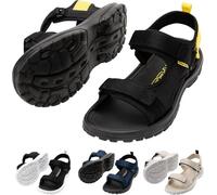 Cressi Pete Sandal Black/Yellow 42 - Unisex Sandale ideal für Sommertage am Strand, entwickelt für Komfort und Zweckmäßigkeit in Wasserumgebungen, Schwarz/Gelb, 42