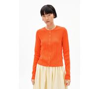 CRESSIDAA CREPE | Strickjacke aus Bio-Baumwolle - orange (XXL)