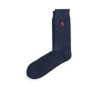 Crew-Socken mit Zopfmuster EU 38-42 Blue