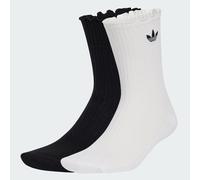 CREW SOCKEN, RÜSCHEN, 2 PAAR Black / White 37-39