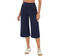 Crewhpo Freizeithose Damen 3/4 Lang Jogginghose High Waist mit Taschen Einfarbige Sporthose Locker für Frauen Sweathose Trainingshose Yogahose für Sommer