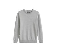 Crewneck, cotton slub, piqué structure SILVER GRAY MELANGE M SILVER GRAY MELANGE