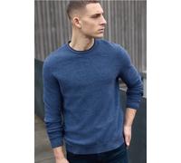 Street One MEN Männer Crewneck Strukturpullover in Blau, Gr: XL