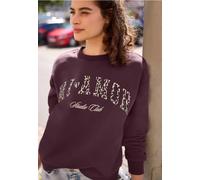 Street One Sweatshirt Studio Crewneck Damen Loose Fit Rundhals abgesteppt Very Berry Größe 44